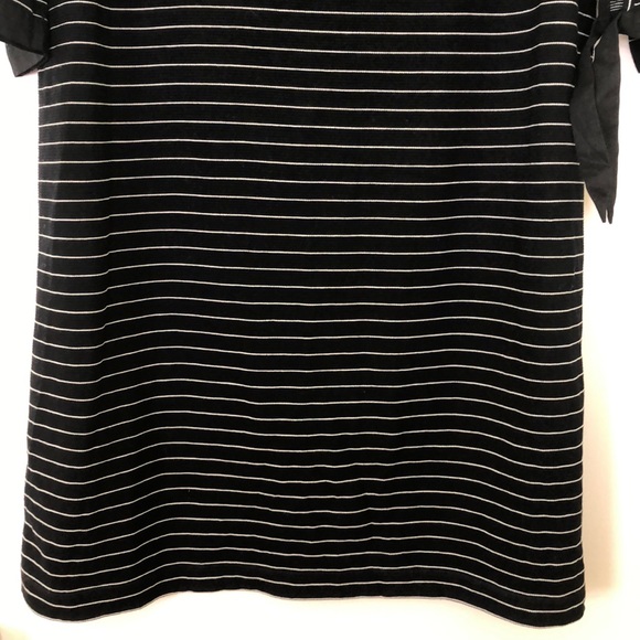 Ann Taylor Loft Off Shoulder Striped Dress Sz 14 - Picture 4 of 6